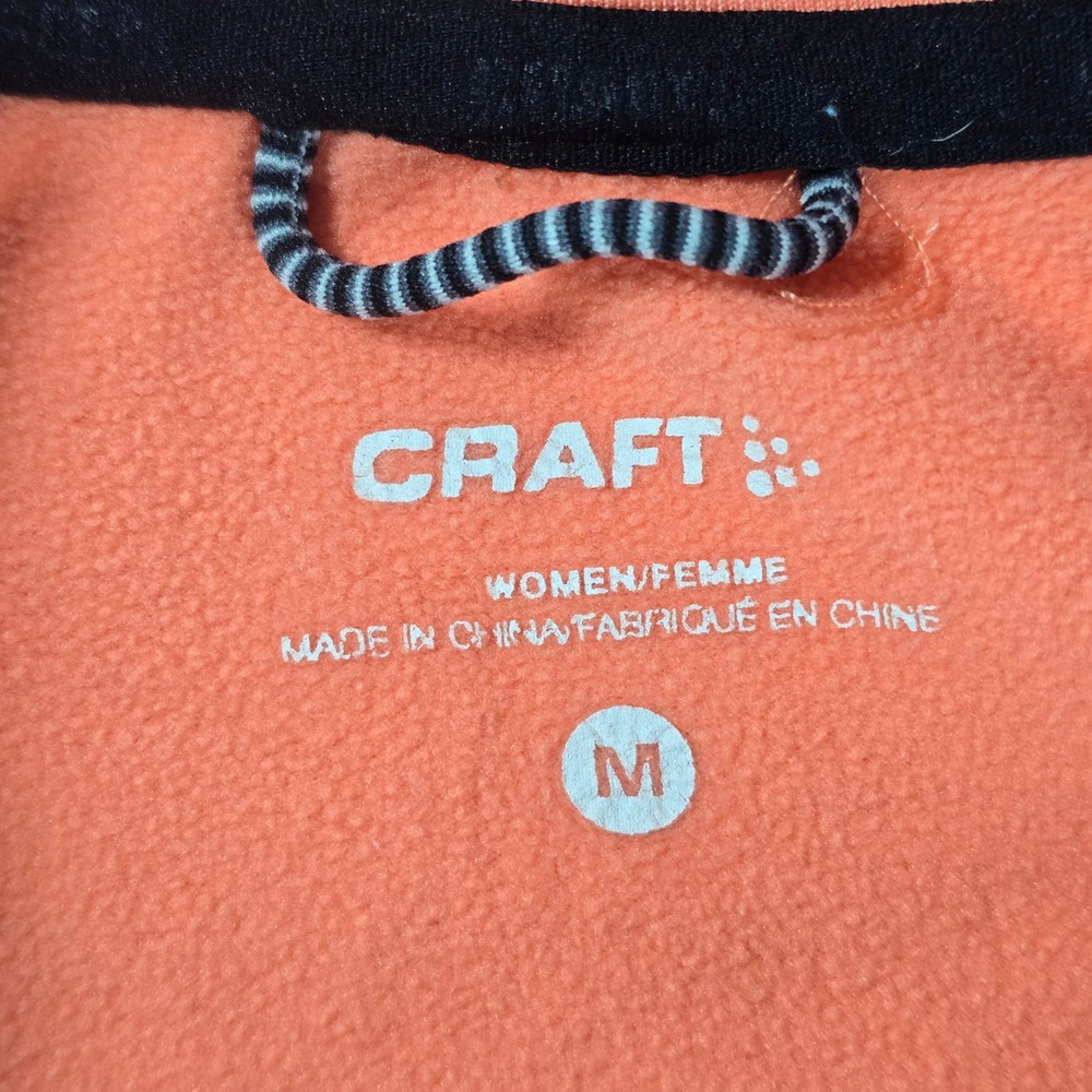 Craft Sportswear Women M Coral Orange Hybrid Full Zip Running Jacket 1907697 - Picture 6 of 8